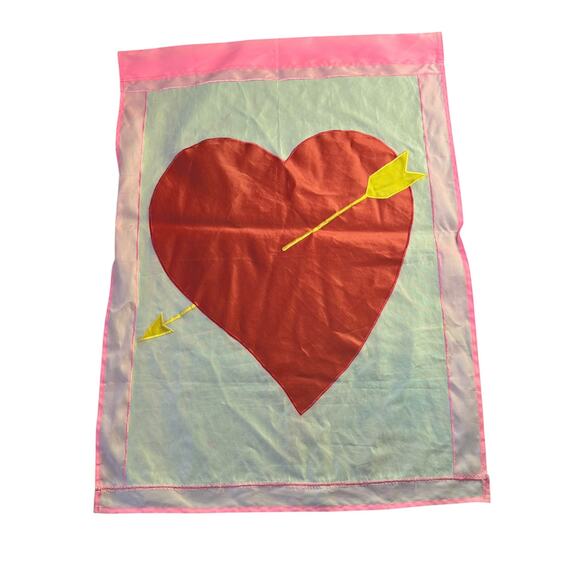 Valentine’s Day Yard Flag Banner Heart Arrow Double Sided Outdoor Garden READ - Picture 6 of 7